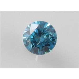 Round Cut Loose Diamond (1.28 Ct, Nice Blue(Color Irradiated) ,I1(Clarity Enhanced))style=